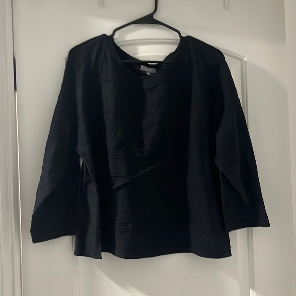 Habitat - Pleat Texture Easy Tee in black